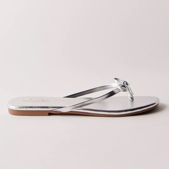 Seychelles Women's Silver Bow Sandals 8 - Picture 4 of 4